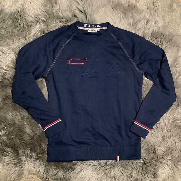 Fila | Men's Sweater | Navy and Red | Small - Picture 1 of 4